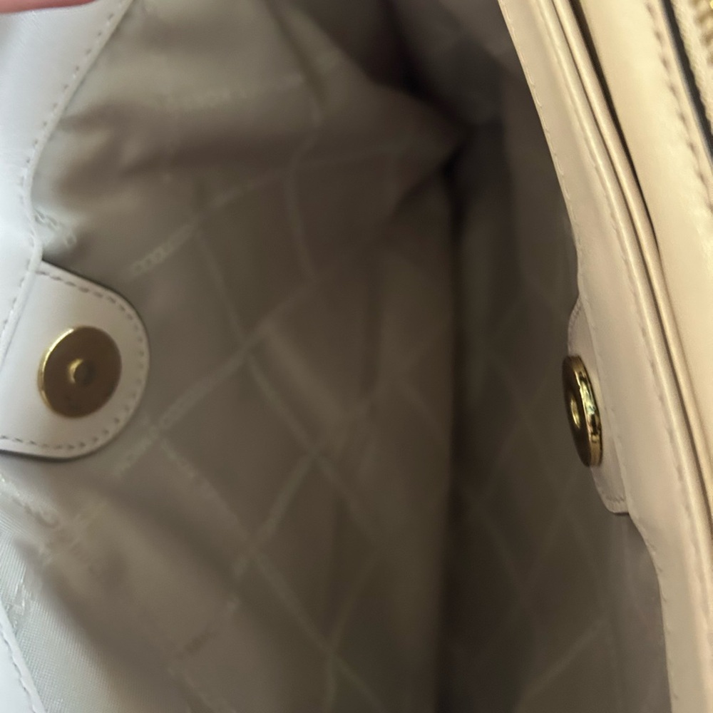 Michael Kors Beige Chevron Satchel - Picture 4 of 5